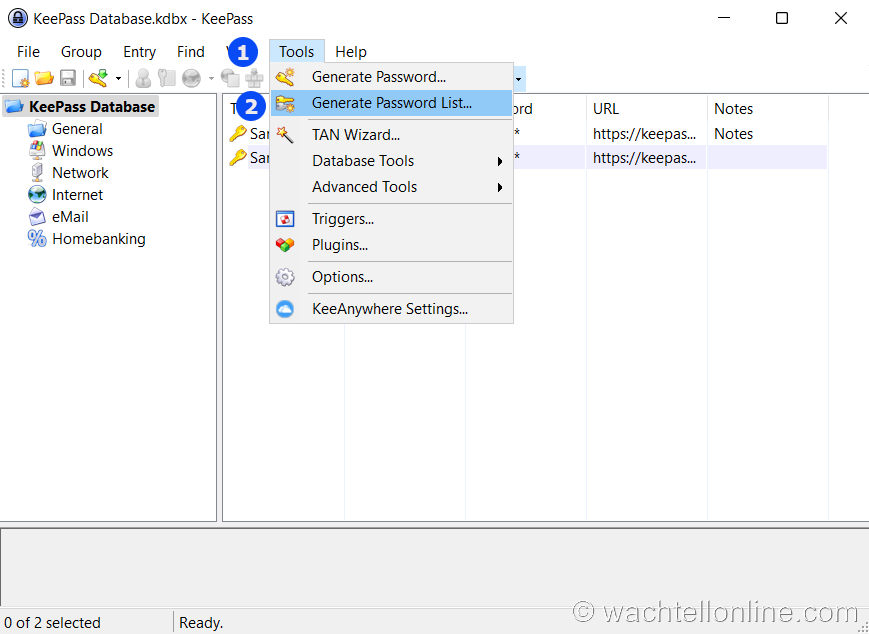 KeePass-password safe-setting-up-passwords-generate-list-wm