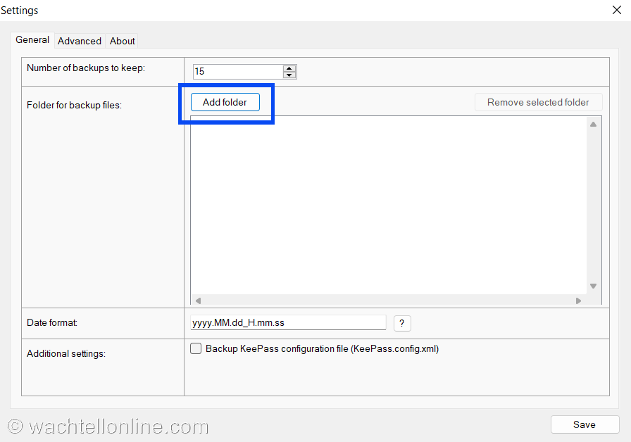 Keepass-password-safe-tools-kpsimplebackup-settings-add-folder-wm